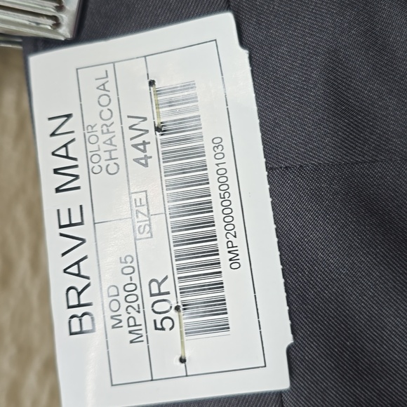 Braveman Men's Mod Mp200-05 Charcoal Gray Two-piece Suit 50r 44w NWT - Picture 14 of 17